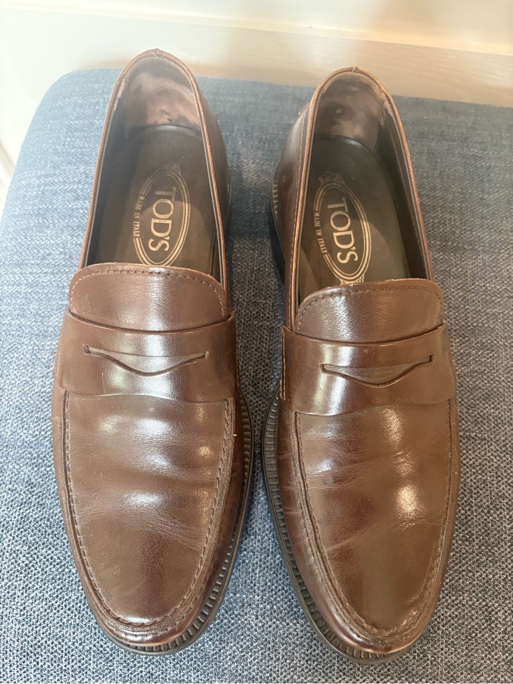 Tod's Brown Leather Penny Loafers - Sleek Men's Slip-Ons